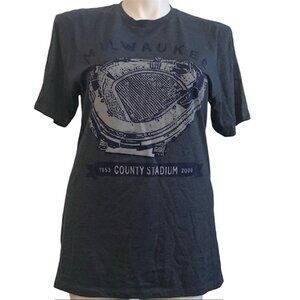 NWT: Milwaukee Brewers | Heather Blue MKE County Stadium T-shirt | Sz L